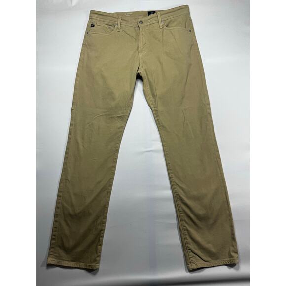 AG Adriano Goldschmied Men's The Graduate Tailored Leg Tan Pants - 36x34 (37x34) - Picture 1 of 6